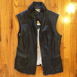 Leather Vest by Jakett New York